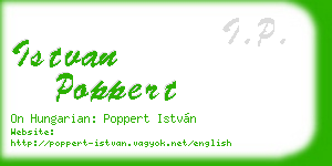 istvan poppert business card